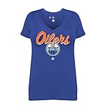NHL Edmonton Oilers半袖VネックTシャツ、1 x、ロイヤル
