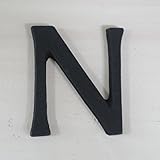 シンプルブラック!　真鍮　大文字アルファベット N