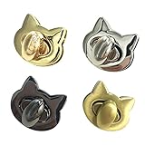 Felimoa ひねり金具 差し込み錠 バッグ レザークラフト ハンドメイド 猫型 4色セット
