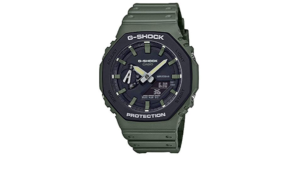Amazon | Men's Casio G-Shock Analog-Digital Carbon Core Guard Army Green  Resin Strap Watch GA2110SU-3A | メンズ腕時計 | 腕時計 通販