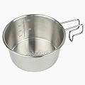 Soomloomシェラカップ500ml ステンレス鋼(SUS304)キャンプクッカー調理器具食器お皿計量カップバックパックテント料理炊飯ツールキャンプアウトドアギア