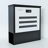 郵便ポスト郵便受け北欧風大型メールボックス 壁掛け鍵付き マグネット付き白色ポストpm222