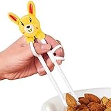 Baby Children Beginner Learning Stainless Flatware Anti-slip Right Handed Traning Helper Chopsticks 