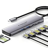 USB C デュアル HDMI 変換アダプタ ハブ 4K@60Hz Lemorele 7イン1 HDMI 4K@30Hz 100W PD充電 USB3.0 5Gbpsデータポート1個 USB 2.0 SD/TF