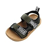 Tonsee キッズシューズ 子供サンダル 男の子 ビーチサンダル マジックテープ付き 通園 通学 アウトドア 夏靴 スニーカー 運動靴 (21/内長 14CM, アーミーグリーン)