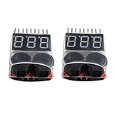 1-8Sリポ/リチウムイオン/ 鉄のバッテリ電圧 2 IN1テスター低電圧ブザー警報 ブザーアラーム(2個)