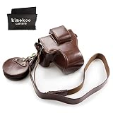 kinokoo Canon EOS Kiss M/EOS M50専用カメラケース カメラバッグ 15-45 mm レンズ 対応 バッテリーの交換でき 三脚ネジ穴付き PUレザー 全面保護型 ショルダーストラップ付き 標識クロス付き (コーヒー) kinokoo Canon EOS Kiss M/EOS M50専用カメラケース カメラバッグ 15-45 mm レンズ 対応 バッテリーの交換でき 三脚ネジ穴付き PUレザー 全面保護型 ショルダーストラップ付き 標識クロス付き (コーヒー)