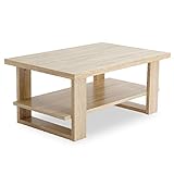 テーブル リビングテーブル センターテーブル 木製 オープン収納 スクエアデザイン オーク