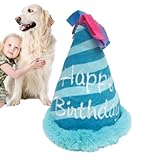 Qanment 犬の誕生日のおもちゃ、ぬいぐるみの誕生日ケーキ犬のおもちゃ | 犬の誕生日のおもちゃかわいい帽子ケーキのおもちゃ,ぬいぐるみ犬のおもちゃ、犬のためのクリエイティブな誕生日プレゼント、洗える耐久性のある犬の誕生日のおもちゃ、すべての品種サイズの男の子と女の子の犬のギフト