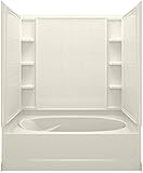 スターリング配管71110120 – 96 Ensemble Bath and Showerキット、60-inch X 42-inch X 72-inch、右側、ビスケット