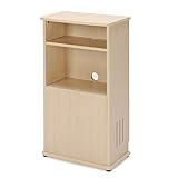 イーサプライ 電源タップ&amp;ルーター収納スタンド メープル木目 EEZ-DESK066M