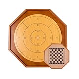 27インチのクロキノールボードゲーム、クロキノール&チェッカー、22インチのプレイ面、24枚のディスクと収納バッグ、カナダのヘリテージ卓上ゲーム、家族や友人向けの器用さクロキノールゲーム