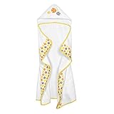 Just Born Just Bath Sea Brights Hooded Bath Wrap, Orange/Yellow/White/Grey by Just Born