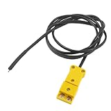 uxcell 熱電対プローブ　プラスチック製　電子部品製　ブラック　イエロー　Kタイプ OSTW-K-M/F 0-300C温度