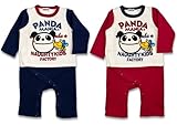 (パンダマニア)PANDA MANIA 2015 パンダちゃんプリント カバーオール ロンパース 70cm レッド