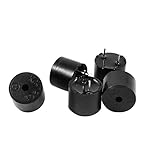 uxcell　電子ブザー　DC 1.5V 30mA　工業　連続音　12x9.5mm　ブラック　5個入り