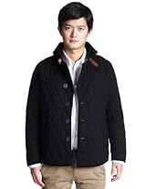 Shawl Collar Quilted Jacket 11-18-1826-369: Black