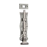 Adonai Hardware 6" Brass Decorative Door Bolt (Antique Brushed Nickel)