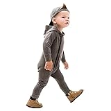 AmazingDeal ロンパース 子供服 男の子 ファスナー付き ベビー爬行服 ジャンプスーツ ルームウェア 長袖 春秋 綿製品 連体衣装 可愛いカコイイ 無地 高品質 (70（3~6ヵ月）)