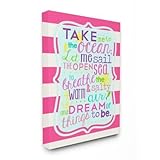 The Kids Room by Stupell "Girl's Take Me To The ocean Stretched" Canvas Wall Art [並行輸入品]