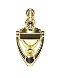 4" Polished Brass Door Knocker with 160 Degree Viewer [並行輸入品]