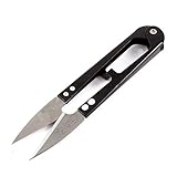 uxcell 糸シザー　糸カッター　糸鋏　ブラック　メタル製　クロスステッチ　アートアクセサリーネイル