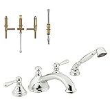Moen KRTKI-DH-T912CR Kingsley 8-1/8-Inch Roman Tub Faucet with Hand Shower, Chrome [並行輸入品]