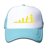 ボーイズ メッシュキャップ 通気性 今季最新 ウトドア レジャー・キャップ 進化 復活祭 おしゃれ 帽子 カジュアル ストーリート系ライトブルー プリント付き 無地