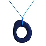 Eternity Chew Teething Pendant Desire by Gumigem - Silicone Teething Jewellery (Dark Blue) by Gumige