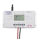 Sun YOBA 液晶ディスプレイ互換性PWM太陽エネルギー充電コントローラー 30A 12V/24Vオートスイッチ