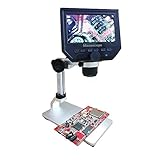 zmart 4.3インチ HDモニター付き USBデジタル電子顕微鏡 1-600倍 3.6万画素 ポータブル 8LED Pcb マザーボード修理 ハンダ不良