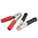 uxcell　電ワニクリップ　カーバッテリーワニクランプ　プラスチックハンドル　自動車用　2個