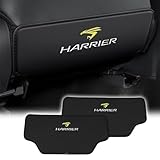 XIKER トヨタ ハリアー 80系専用 PUレザー製 車用キックガード 傷 汚れ防止 撥水加工 運転席 シートバックカバー 助手席 ドレスアップ 内装 カスタム 蹴り防止 取り付け簡単 パーツ 2枚セット (ブラック)