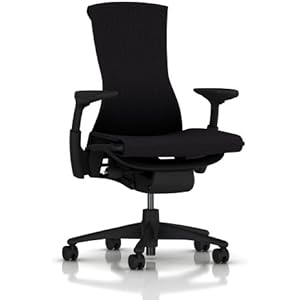 【正規品】 Herman Miller (ハーマンミラー) エンボディチェア オフィスチェア グラファイト ナイロン (ブラック) BBキャスター 12年保証 CN122AWAAG1G1BB3513