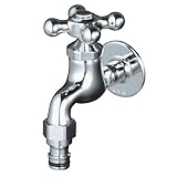 蛇口 クロス （ホースアダプター付） H203 クロームメッキ nikko ニッコー 寒冷地使用可