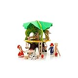 積み木　ヴィラ　木の上のホーム　3D　ままごと　ごっこ　DIY　プロック　パズル　おもちゃ　木製　組み立て　子供　女の子　男の子　早期開発　かわいい