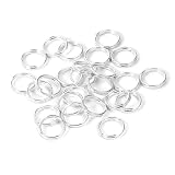 【ハンドメイド素材店】 8ｍｍ 約300個 二重リング 二重カン 丸カン 二重丸カン 金具 基礎パーツ マルカン (8mm)