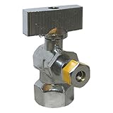 LASCO 06-9265 Angle Stop Quarter Turn Ball Valves, 1/2 Iron Pipe Inlet X 1/4-Inch Compression Outlet