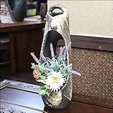 信楽焼　すみれ花入れ【ha-0180】　花瓶　花器　一輪挿し　花入　しがらき焼　陶器　焼き物　壷　インテリア　おしゃれ　オシャレ