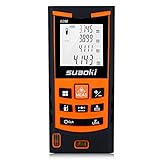 suaoki レーザー距離計 S9 最大測定距離80m バックライト搭載 距離 面積 容積 ピタゴラス 連続測定 自動計算 IP54防水規格 軽量
