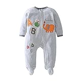 Hzjundasi Toddler 赤ちゃん Long Sleeve ジャンプスーツ Zipper アウトフィット コットンRomper Bodysuit