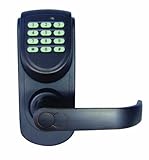 Design House 702969 Keypad Electronic Lock Entry Handle, Adjustable Backset, Brushed Bronze Finish, 