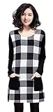 (ディーコッテ) D'Kotte レディース 長袖 ワンピース チュニック チェック ポケット 大きい サイズ 150215-4(-l)
