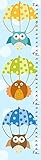 Green Leaf Art Owls and Umbrellas Growth Chart [並行輸入品]