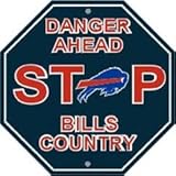 Buffalo BillsプラスチックStop Sign " Danger Ahead Bills国"