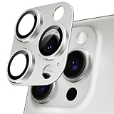 Podick カメラカバー iPhone 16 Pro/16 Pro Max用 カメラフィルム 全面保護 9H強化ガラス アルミ合金 傷防止 レンズ保護 耐衝撃 アイフォン16 プロ/16 プロmax 用 カメラ保護 高透過率 黒縁取り 露出オーバー防止 カメラレンズプロテクター シルバー