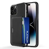 【ミニマリストには高】スマホケース for iPhone 14 Pro Max 用 ケース カバー カード収納 上質な手触り アイフォン 14 Pro Max 背面カード収納 カバー 耐衝撃 軽量 薄型 ICカード収納 P-card スマホケースマホカバー 背面カードポケット(iPhone 14 Pro Max 、ブラック)