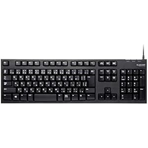 エレコム キーボード 有線 メンブレン 1000万回高耐久 ブラック TK-FCM062BK