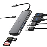 USB Cハブ ノートパソコン ドッキングステーション デュアルモニター トリプルディスプレイ 4K HDMI 2つのUSB 3.0ポート SD/TF スロット PD 100W 充電ポート 7イン1ドック HP/Dell/XPS/Lenovo/MacBook Proのフル機能ノートパソコン用