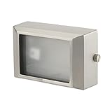 Best Quality Lighting LV58S SLV Finished Outdoor Step Light with Clear Glass Shade, Stainless Steel 